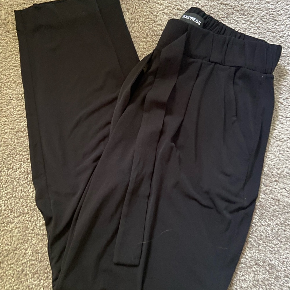 Express black tie dress pants. Size XS